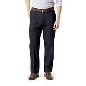 Dockers Mens Signature Khakis Pleated Classic Fit Pants Blue 38 X 29