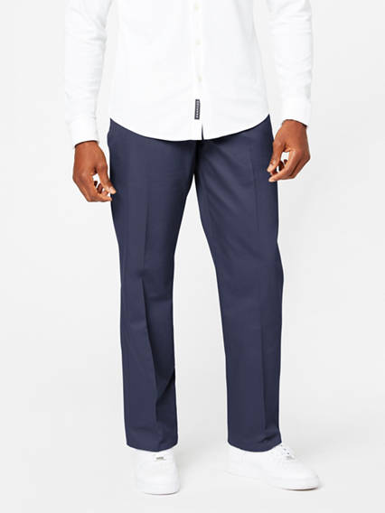 Dockers Men's Classic Fit Signature Pleated Khaki Pants Blue 36 x 29
