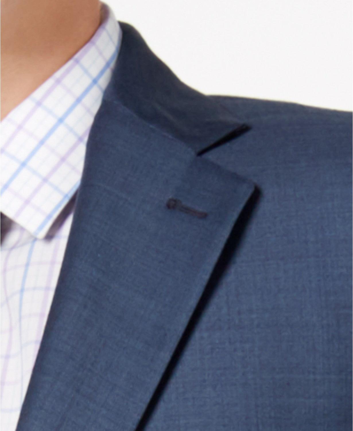 Calvin Klein Mens Slim fit Suit Jacket Blazer 48 R Blue Stretch