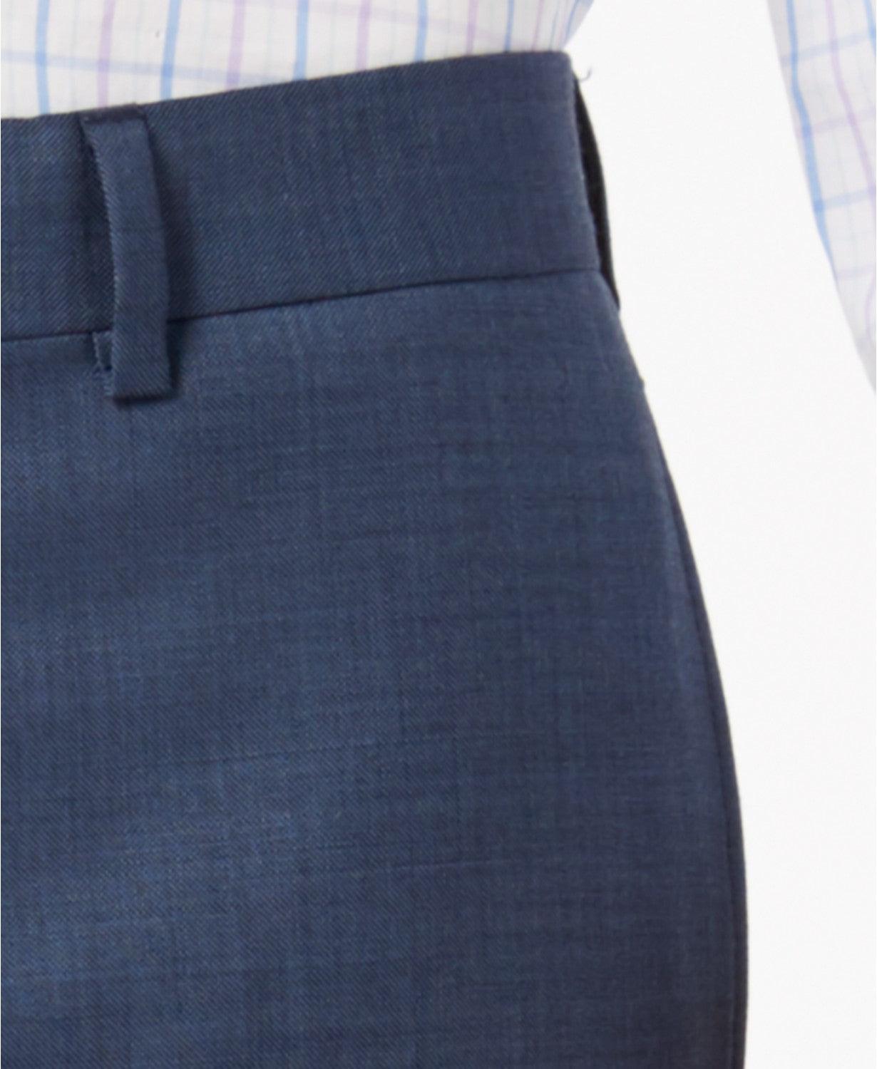 Calvin Klein Mens Slim fit Dress Pants 42 / 30 Blue Solid Stretch