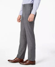 Calvin Klein Mens Slim fit Dress Pants 40 / 34 Grey Solid Stretch