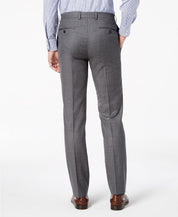 Calvin Klein Men's Slim-Fit Stretch Gray Sharkskin 42L
