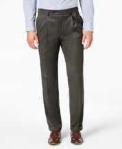 Lauren Ralph Lauren Classic Fit Micro Twill Pleated Dress Pants 36 x 32 Grey