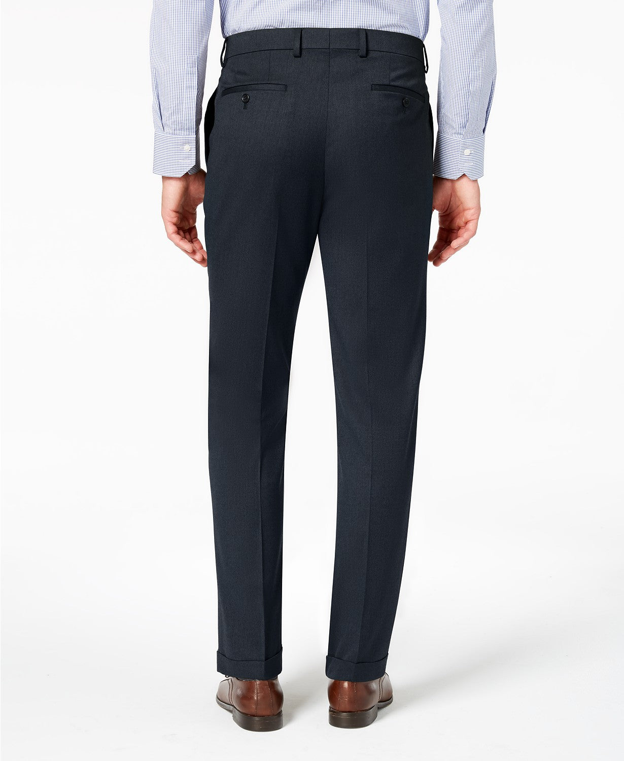 Lauren Ralph Lauren Men's Classic Fit Twill Pleated Dress Pants Blue 38 x 29