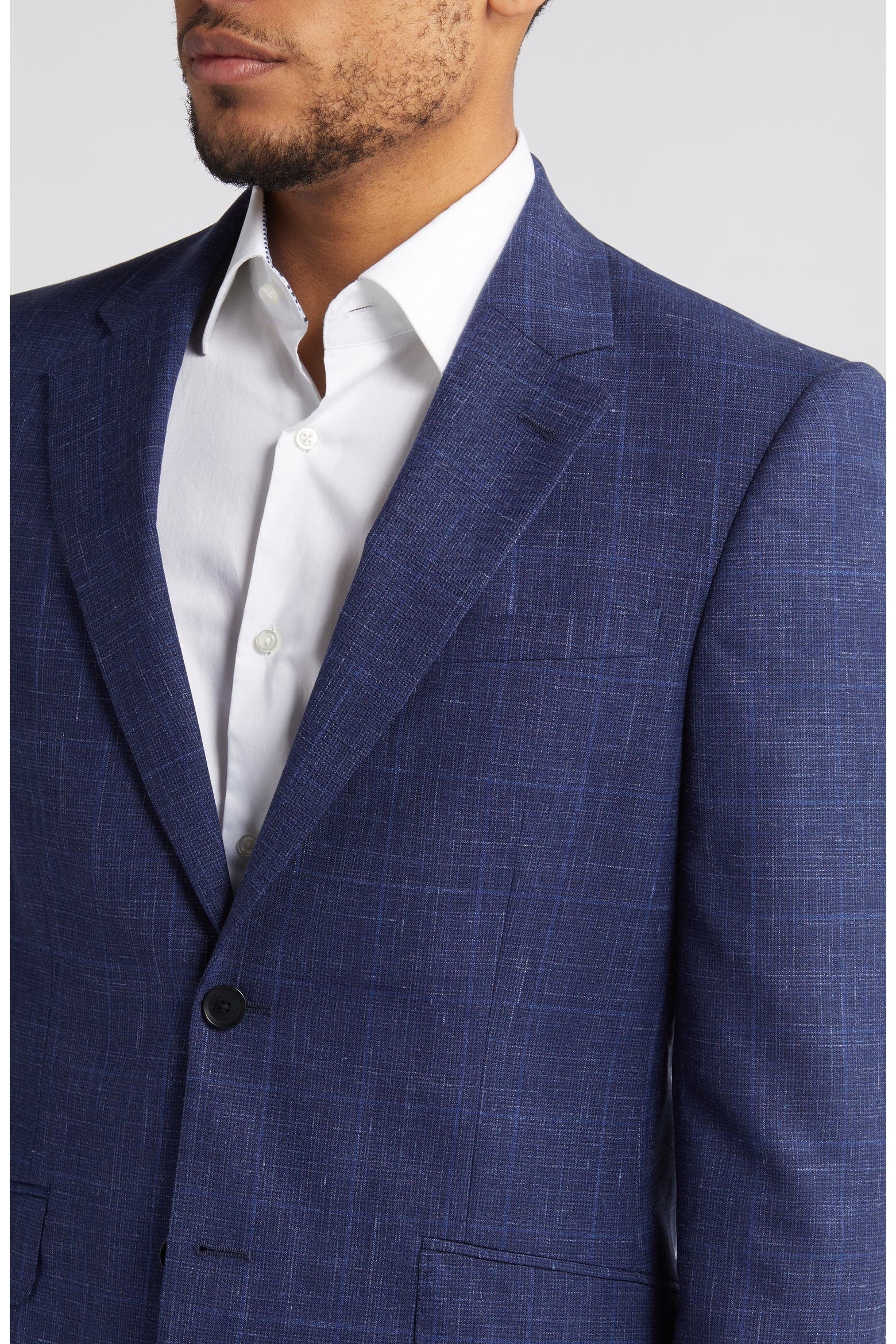 Ted Baker Mens Slim fit Mélange  Sport Coat Blazer 38 R Blue Solid