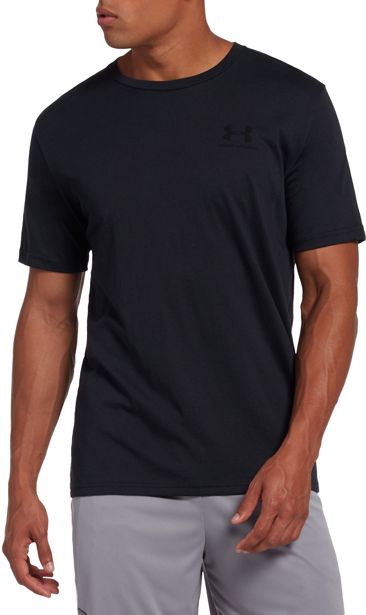 Under Armour Mens UA Sportstyle Short Sleeve Activewear T Shirt Black 4XL