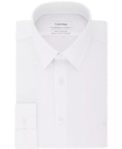 Calvin Klein Mens Slim Fit Stretch Button Down Dress Shirt White 17 34 35 XL