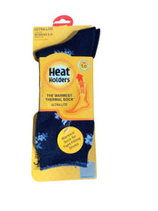 Heat Holders Women Crew Socks 5-9 Blue Thermal