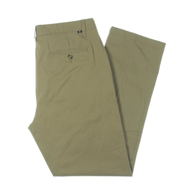 Nautica Mens Tailored Fit Beacon Pants 30 x 30 Tuscan Tan Khakis Chinos