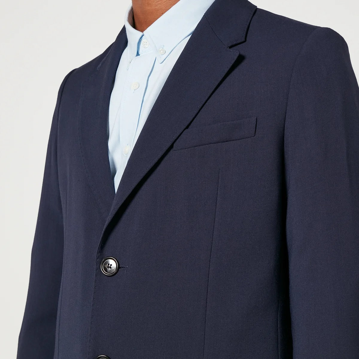 Ami Mens Regular Fit Italian Two Button Blazer Sport Coat EU 48 US 38R Navy Blue