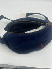 Polo Ralph Lauren Mens Corduroy Navy Fanny Pack Waist Bag Navy Blue