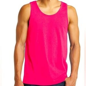 ID Ideology Men's Birdseye Training Tank Top 2XLT 2XL Tall  Firey Pink