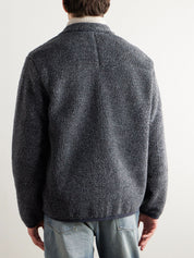Polo Ralph Lauren Mens Pile Fleece Zip Up Jacket Blue Medium