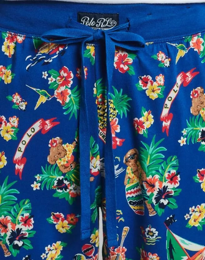 Polo Ralph Lauren Mens Bear Hawaiian Jogger Sleepwear Pants Mens Size Medium