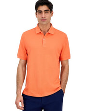 Club Room Men's Performance Polo Short Sleeve Shirt Celosia Orange Small