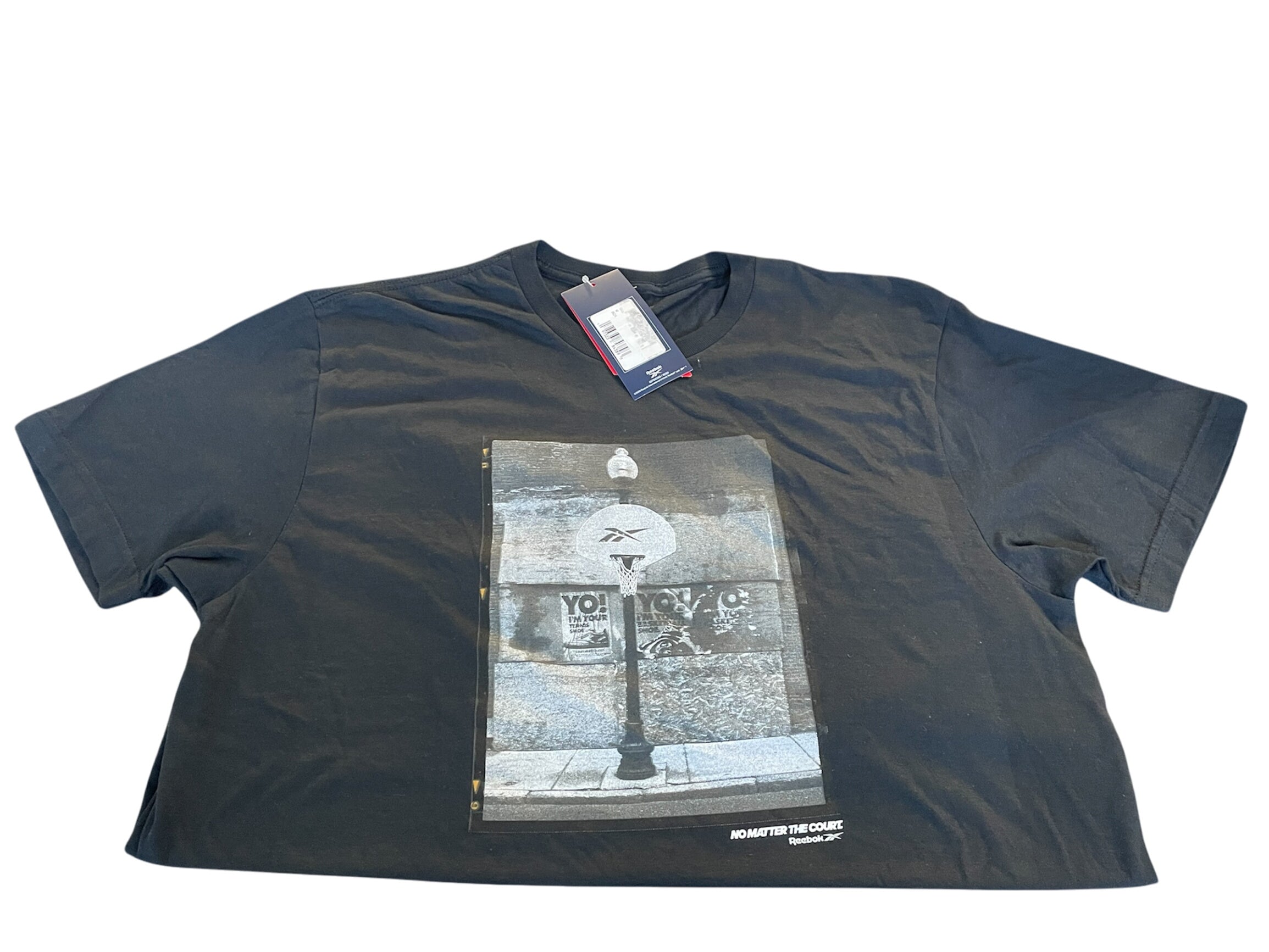 Reebok Men Regular fit Short Sleeve T-Shirt Shirt Small Black Solid