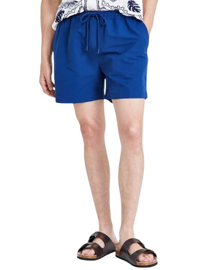 Sun + Stone Mens  fit Casual Shorts Small Blue Solid