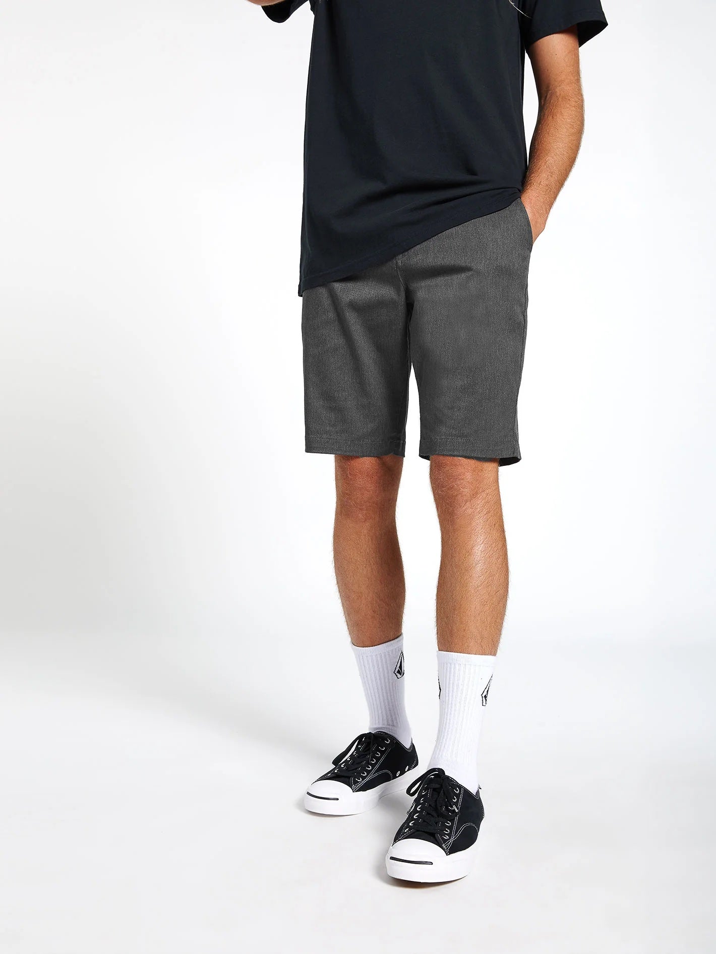 Volcom Men's Kerosene Hybrid Chino Shorts Grey 36