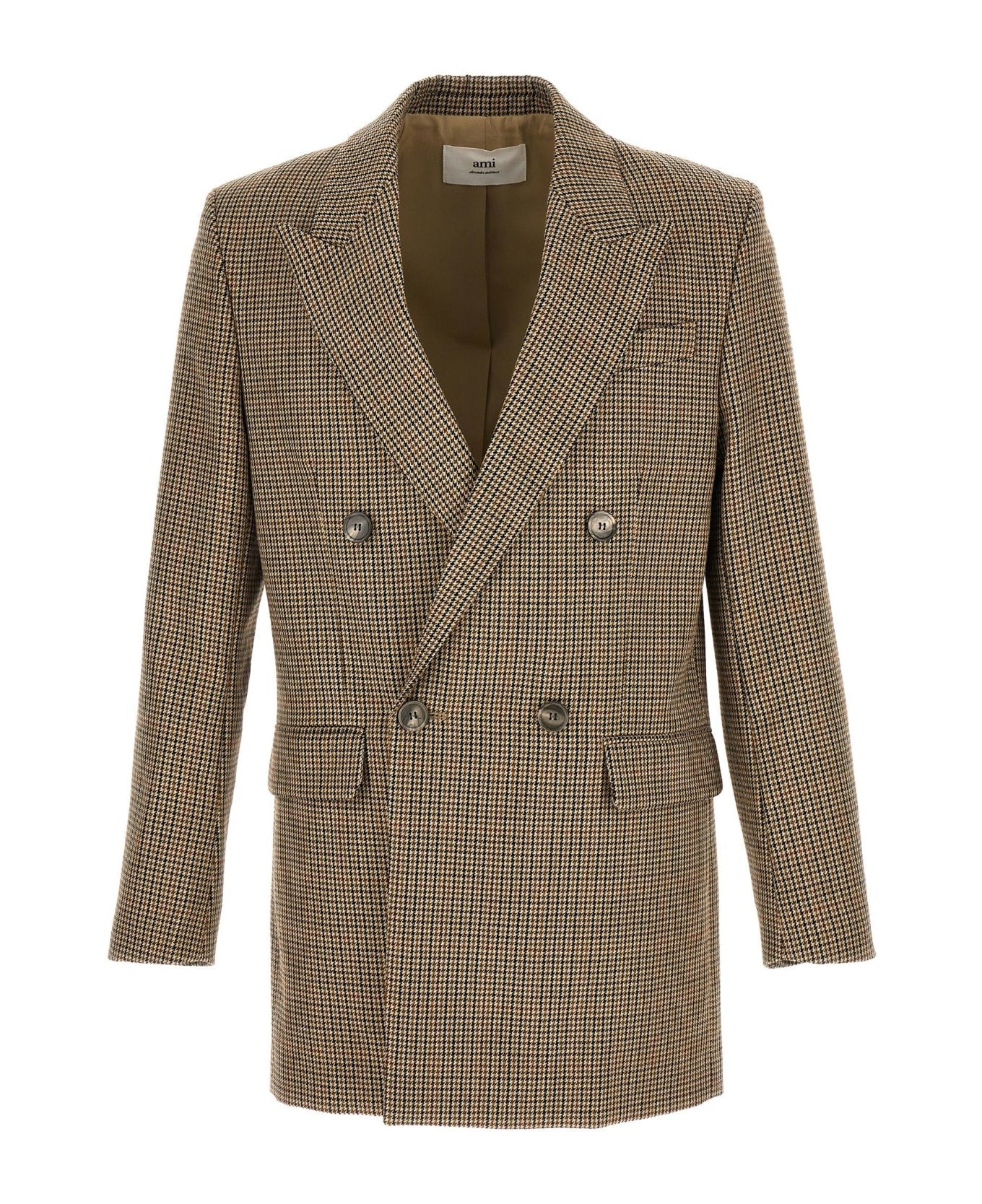 Ami Alexandre Mattiussi Mens Double Breasted Jacket Coat EU 52 US 42 Champagne