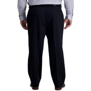 Haggar Mens Classic fit Dress Pants 48 / 30 Black Solid Stretch