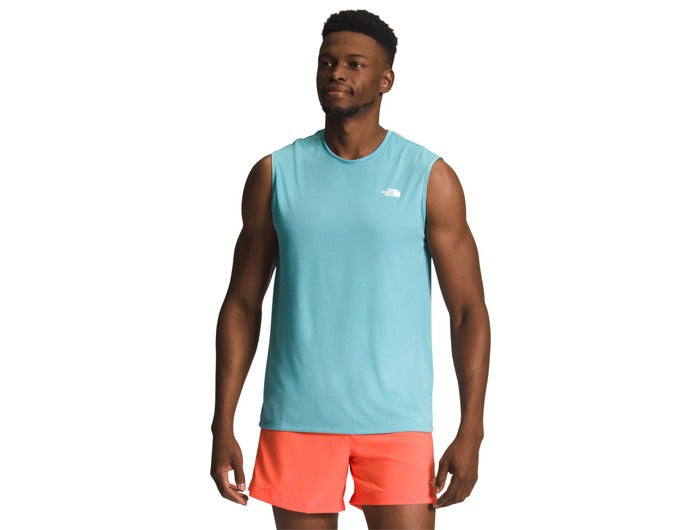 The North Face Mens Elevation Tank Top Shirt XXL 2XL Reef Waters Blue