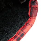 Polo Ralph Lauren Men's Bear Fleece Patchwork Hoodie Sweatshirt XL Red Plaid