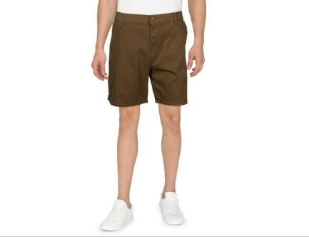 And Now This Mens Chino Midrise Khaki Shorts Green 38 Reg