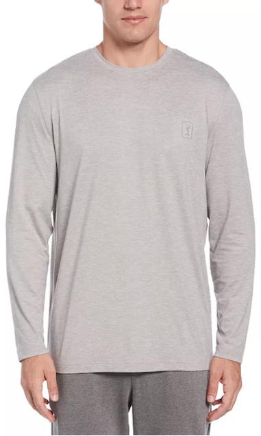 Pga Tour Mens Tour Style Performance Long-Sleeve Shirt Grey Large