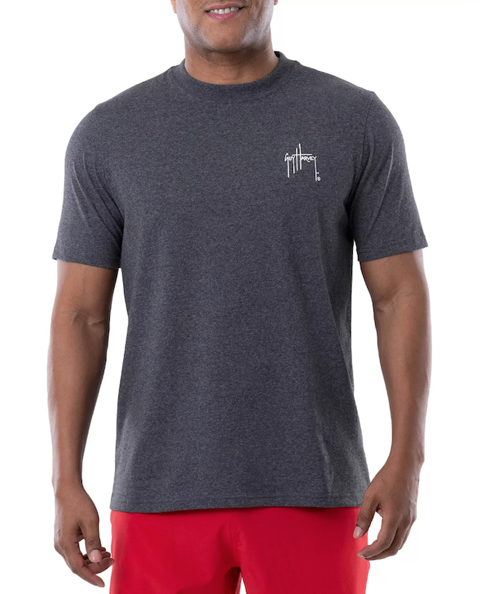 Guy Harvey Mens Graphic T shirt Grey Small