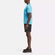 Reebok Men Regular fit Short Sleeve T-Shirt Shirt Large Blue Solid