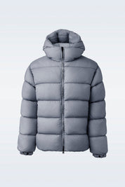 MACKAGE Mens Adelmo lc Nylon Quilted Hooded Down Jacket Light Grey Size 44