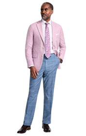 Tallia Mens Slim fit Sport Coat Blazer 44 L Purple Solid Stretch