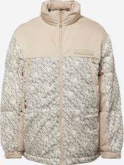 Tommy Hilfiger Men's New York Sketch Monogram Puffer Jacket XL Creme