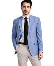 Michael Kors Mens Classic fit Sport Coat Blazer 50 L Light Blue Birdseye