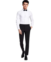 Calvin Klein Mens Skinny fit Wool Tuxedo Pants 30 / 32 Black Solid
