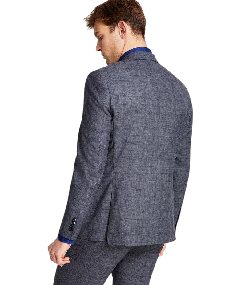 Michael Kors Mens Classic fit Wool Suit Jacket Blazer 40 R Charcoal Gray Plaid