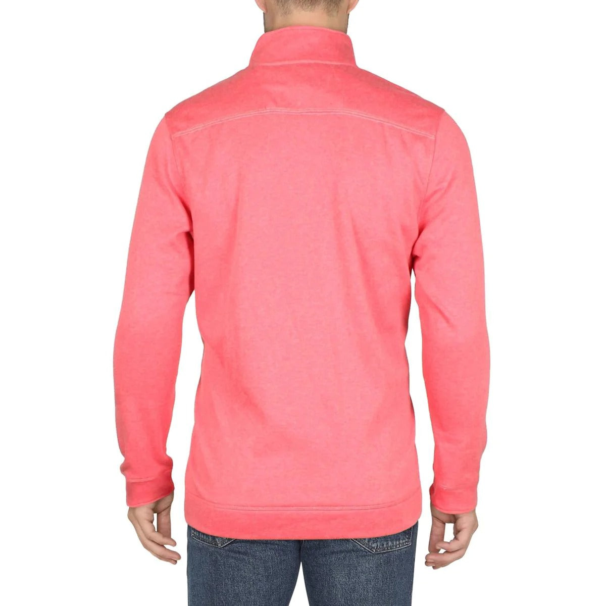 Tommy Bahama Men's Tango Wave 1/2Zip Sweatshirt  Clarete Heather Pink 3XL