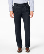 Lauren Ralph Lauren Men's Classic Fit Twill Pleated Dress Pants Blue 38 x 29