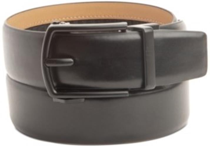 Kenneth Cole Reaction Mens Track Lock Belt Black Medium 34 36
