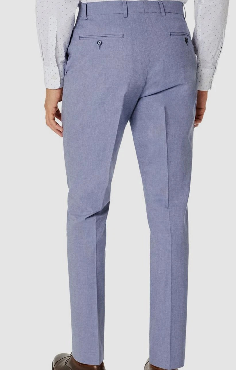 Tommy Hilfiger Mens Modern fit Dress Pants 34 / 30 Mid Blue Solid
