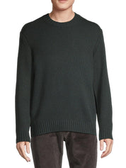 Vince Mens Relaxed fit Long Sleeve Crewneck Sweater XL Crew Neck Green Solid