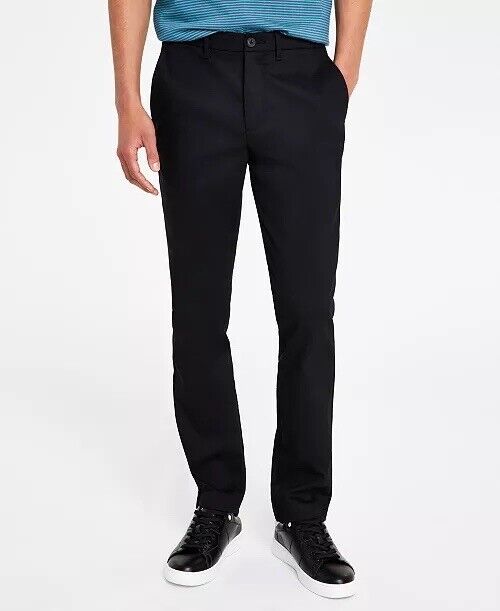 Calvin Klein Men's Slim Fit Modern Stretch Chino Pants Black 32 x 32