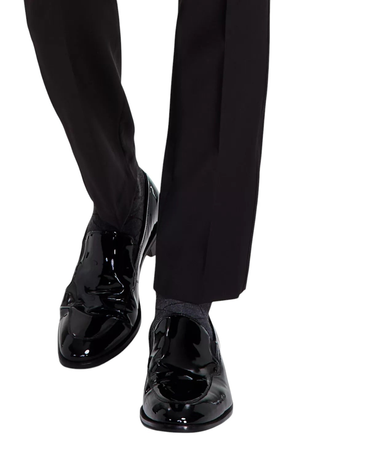 Calvin Klein Mens Skinny fit Wool Tuxedo Pants 30 / 32 Black Solid