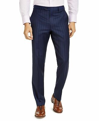 LAUREN Ralph Lauren Edgewood Navy Blue Stripe Dress Pants  36 x 32