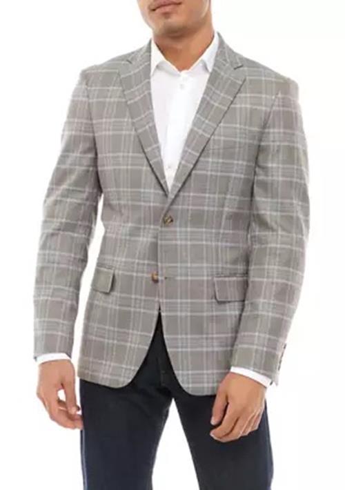 Lauren Ralph Lauren Single Breasted 2 Button Front 46L Sport Coat Blue Tan