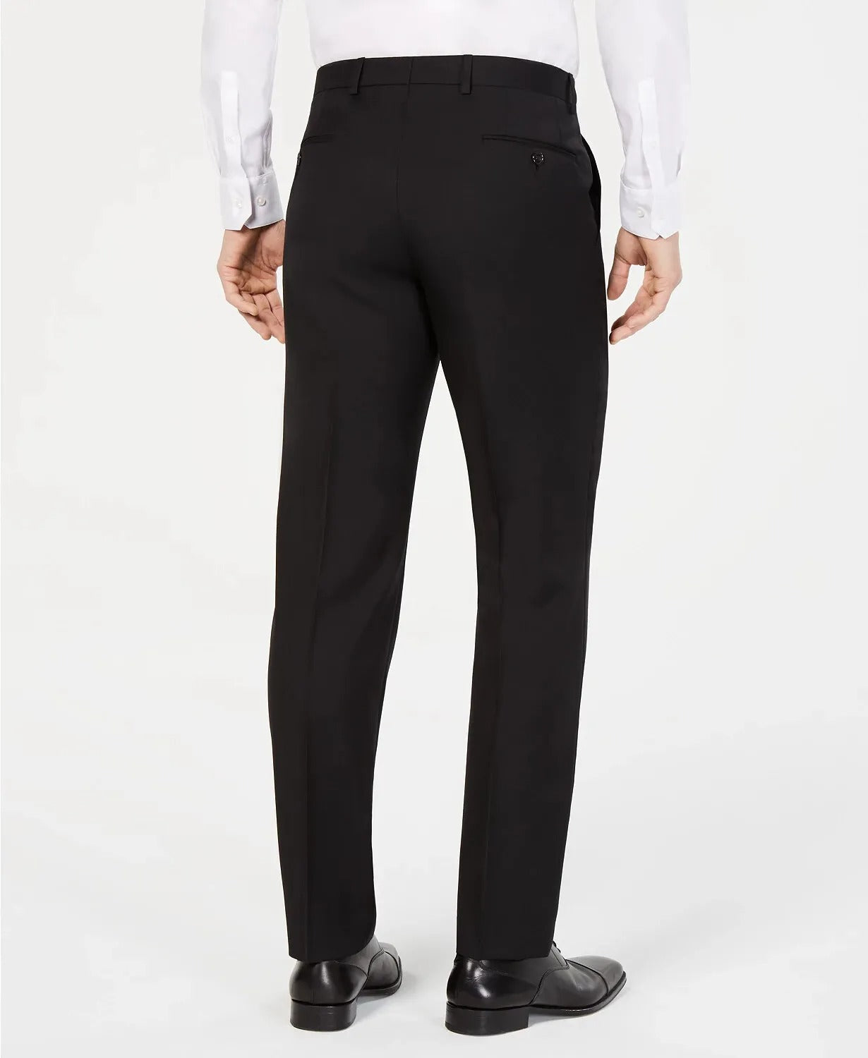 Lauren Ralph Lauren Mens UltraFlex Flat Front Suit Dress Pants Black 44 x 32