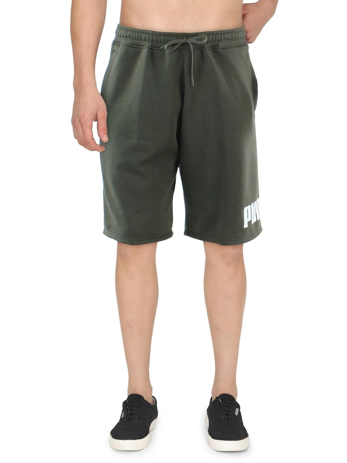 Puma Mens Big Logo Fleece Sweat Shorts 2XL XXL Forest Green