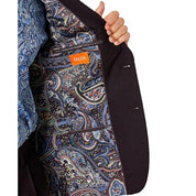 Tallia Mens Classic-Fit Wool Suit Jacket Wine 38R