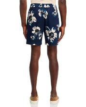 Vince Mens Regular fit Drawstring Shorts Large Blue Floral 7.25 Inseam