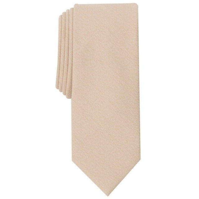 Bar Iii Mens Sable Solid Tie Taupe Beige Necktie